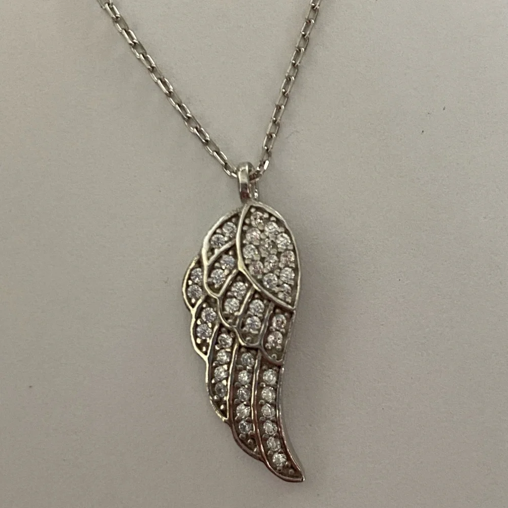 925 Silver angelwing necklace cubic zirconia wing